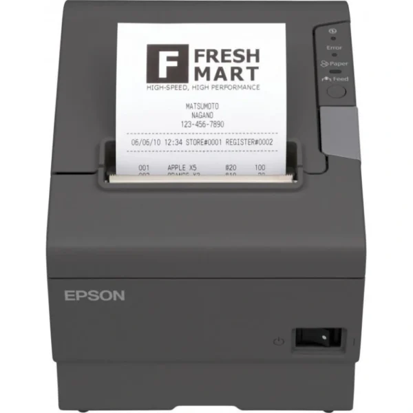 Imprimante étiquettes Epson TM-T88V Noire Série et USB + Alimentation PS 180 (C31CA85042)