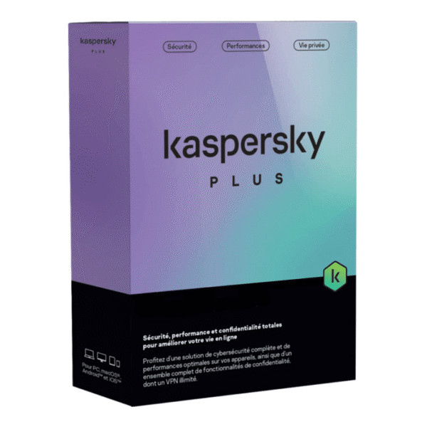 Kaspersky Plus (équivalent à Internet Security) – 10 Postes / 1 an (KL10428BKFS-MAGFFP)