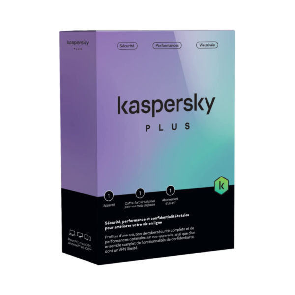 KASPERSKY PLUS Antivirus 1 Poste / 1 an (KL10428BAFS-25FFP_MA)