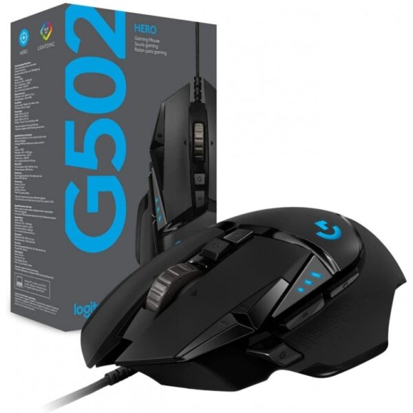 LOGITECH G502 HERO HIGH PERFORMANCE GAMING MOUSE – N/A – USB – N/A – EWR2-934 (910-005471)